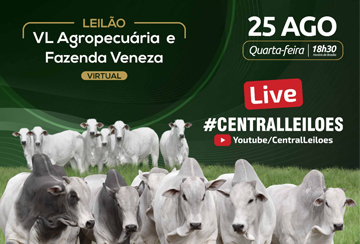 LIVE - LEILÃO VL AGROPECUÁRIA E FAZENDA VENEZA