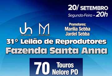 31º LEILÃO DE REPRODUTORES FAZENDA SANTA ANNA