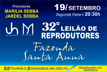 32º LEILÃO DE REPRODUTORES FAZENDA SANTA ANNA