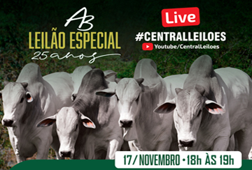 LIVE - LEILÃO ESPECIAL 25 ANOS AGRO ANTÔNIO BALBINO