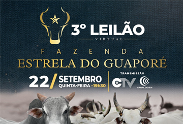 3º LEILÃO VIRTUAL FAZENDA ESTRELA DO GUAPORÉ